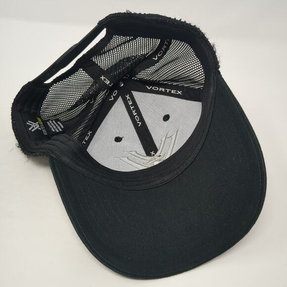 Vortex Gear Snapback Trucker Hat Black One Size Adjustable Embroidered Mesh Back - Picture 7 of 9